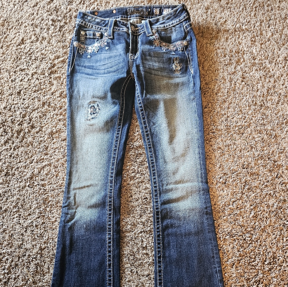 Miss Me 27x32 mid-rise MP8756BV boot cut jeans NWT